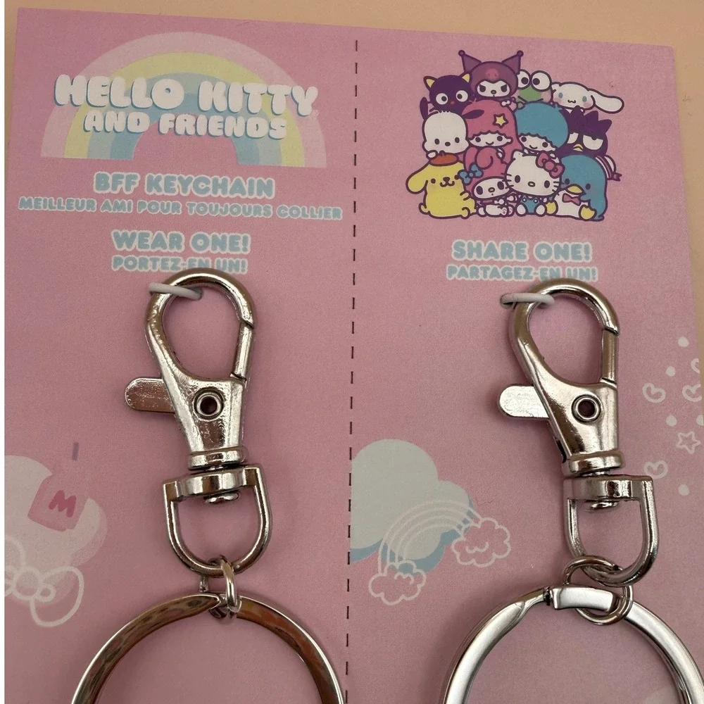 Sanrio‎ Hello Kitty My Melody BFF Keychain Set Enamel Charms 2 Pack New